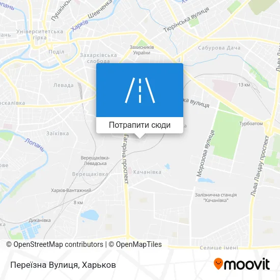 Карта Переїзна Вулиця