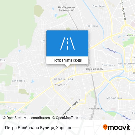 Карта Петра Болбочана Вулиця