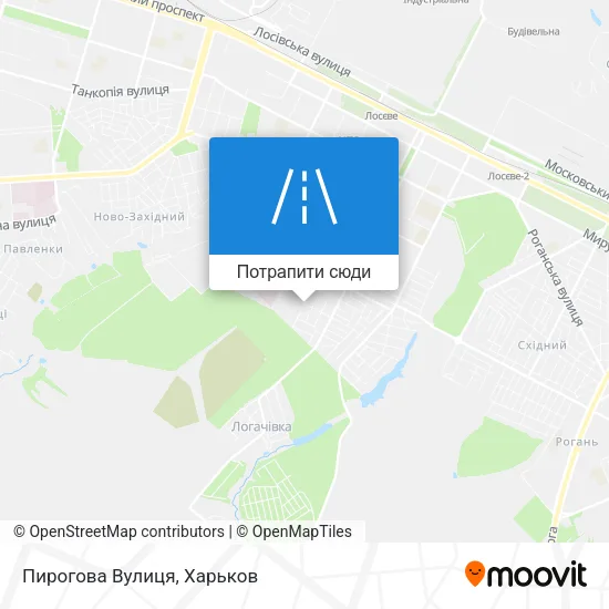 Карта Пирогова Вулиця