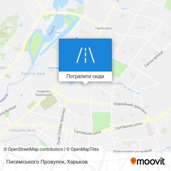 Карта Писемського Провулок