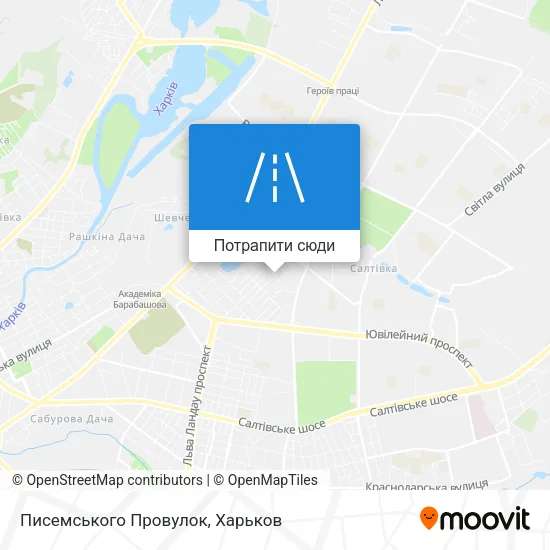 Карта Писемського Провулок
