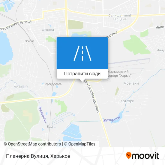 Карта Планерна Вулиця