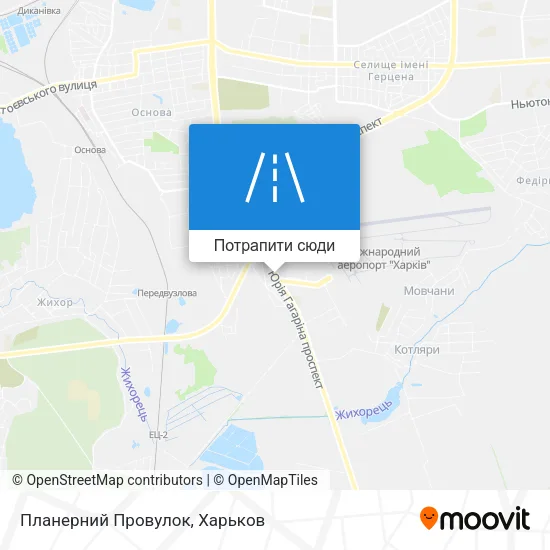 Карта Планерний Провулок