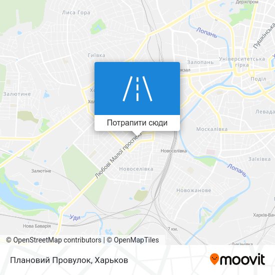 Карта Плановий Провулок