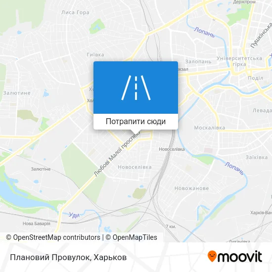 Карта Плановий Провулок