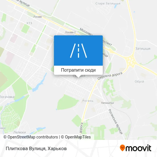 Карта Плиткова Вулиця