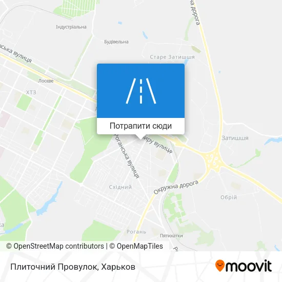 Карта Плиточний Провулок