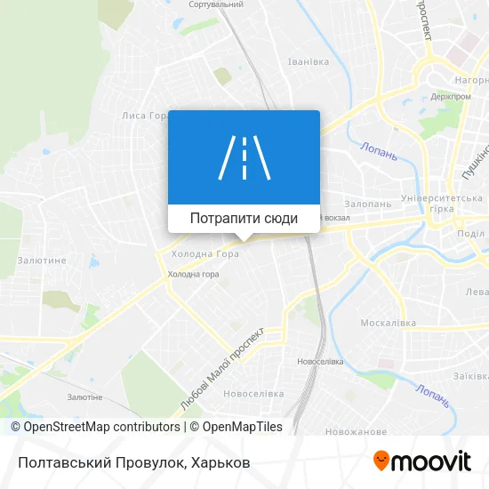 Карта Полтавський Провулок