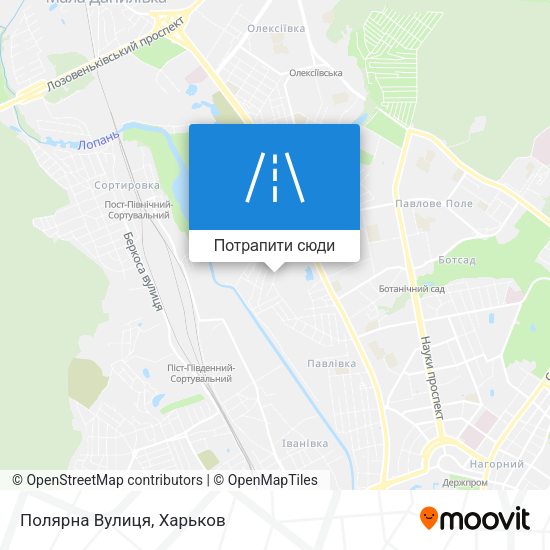 Карта Полярна Вулиця
