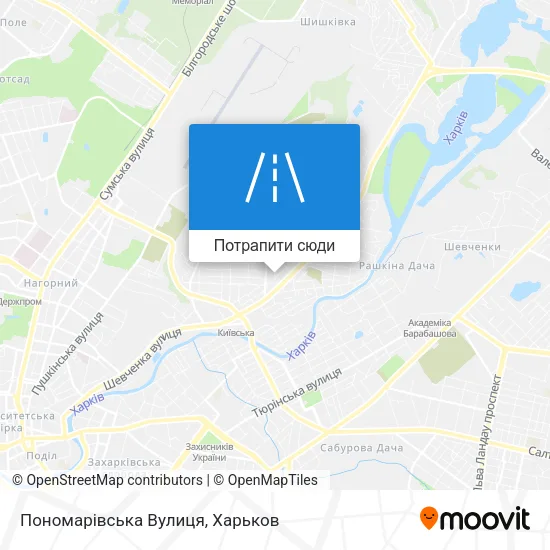 Карта Пономарівська Вулиця