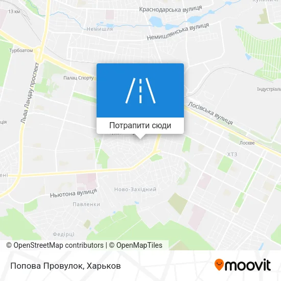 Карта Попова Провулок