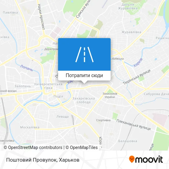 Карта Поштовий Провулок