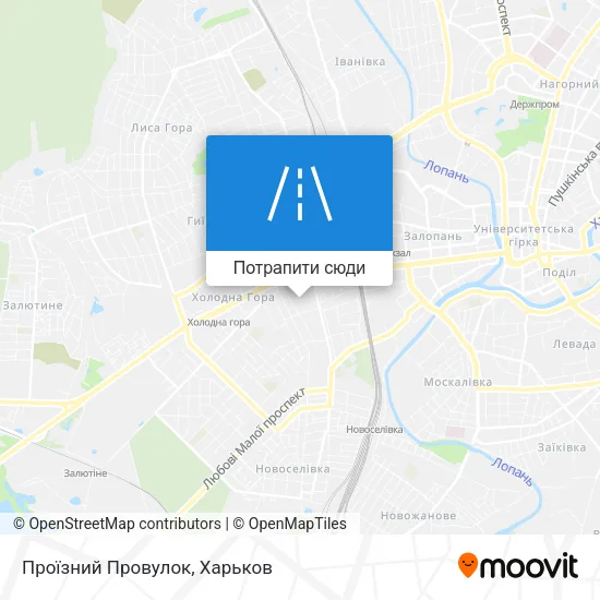 Карта Проїзний Провулок