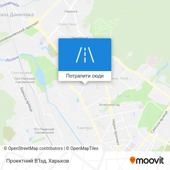 Карта Проектний В’Їзд
