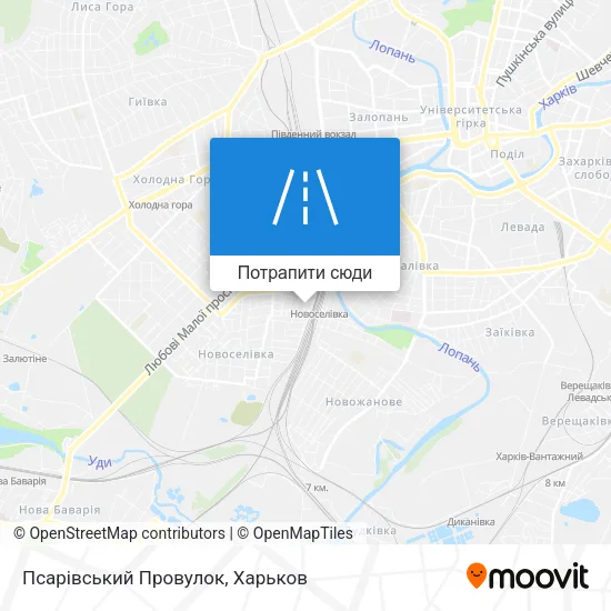 Карта Псарівський Провулок
