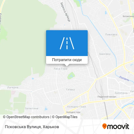 Карта Псковська Вулиця
