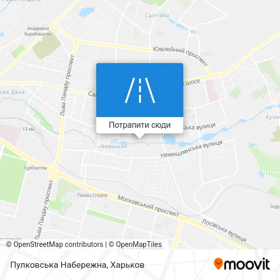Карта Пулковська Набережна