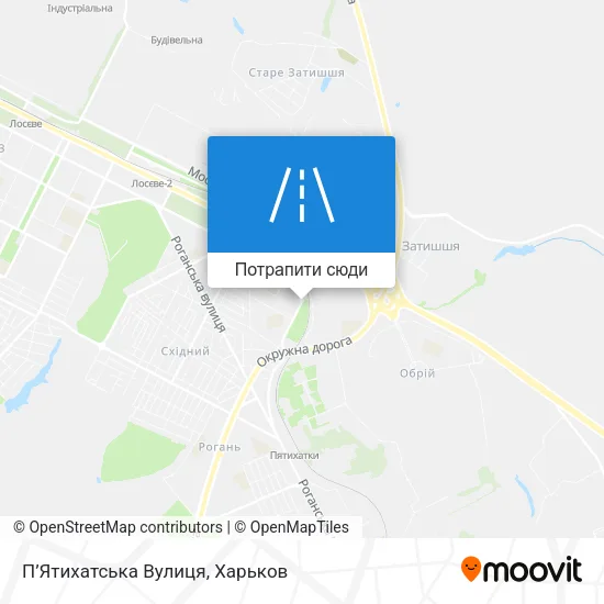 Карта П’Ятихатська Вулиця
