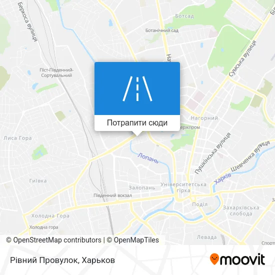 Карта Рівний Провулок