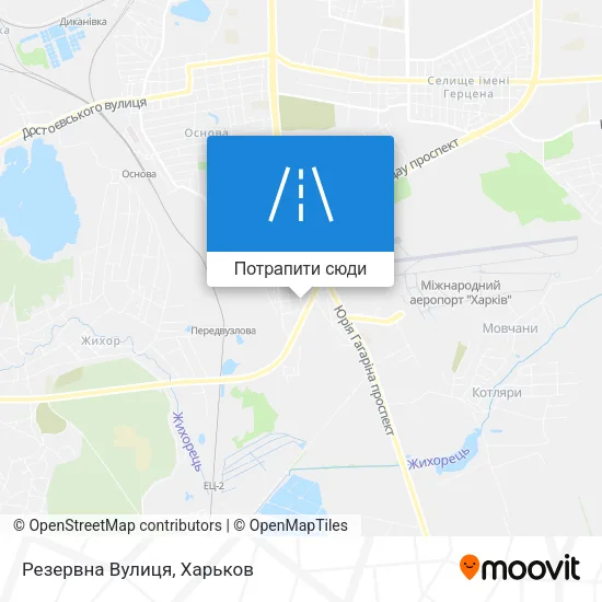 Карта Резервна Вулиця