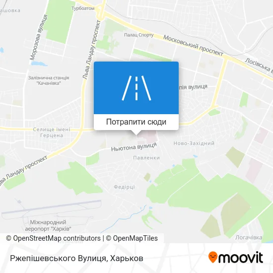 Карта Ржепішевського Вулиця