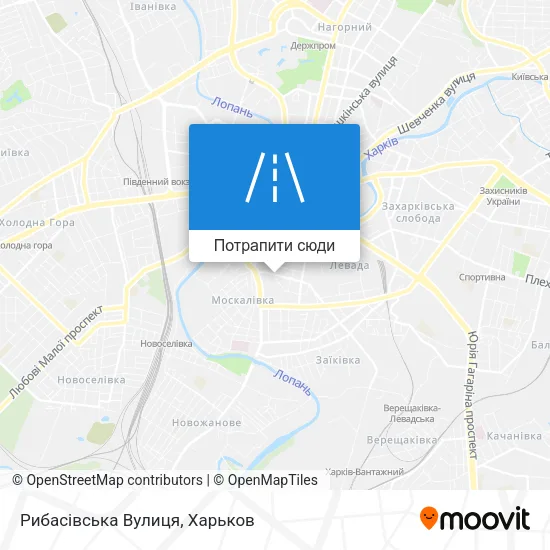 Карта Рибасівська Вулиця