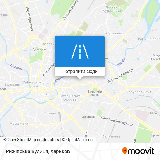 Карта Рижівська Вулиця