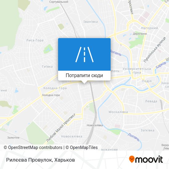 Карта Рилєєва Провулок