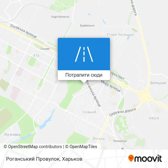 Карта Роганський Провулок