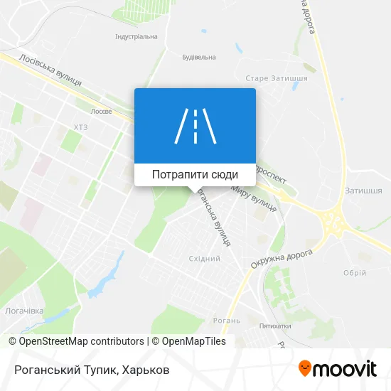 Карта Роганський Тупик