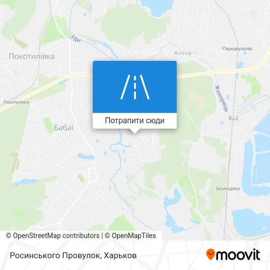 Карта Росинського Провулок