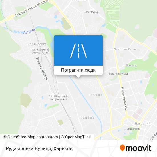 Карта Рудаківська Вулиця