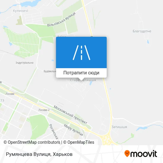 Карта Румянцева Вулиця