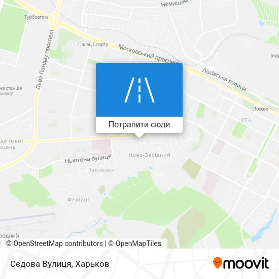 Карта Сєдова Вулиця