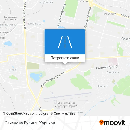 Карта Сєченова Вулиця