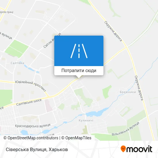 Карта Сіверська Вулиця