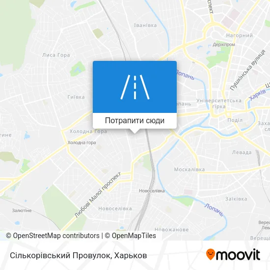 Карта Сількорівський Провулок