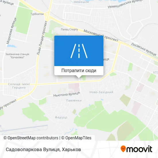 Карта Садовопаркова Вулиця