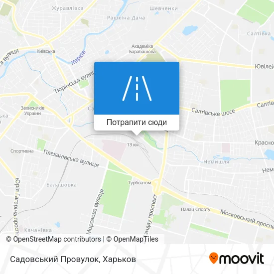 Карта Садовський Провулок