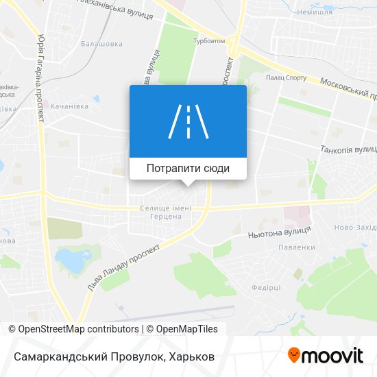 Карта Самаркандський Провулок