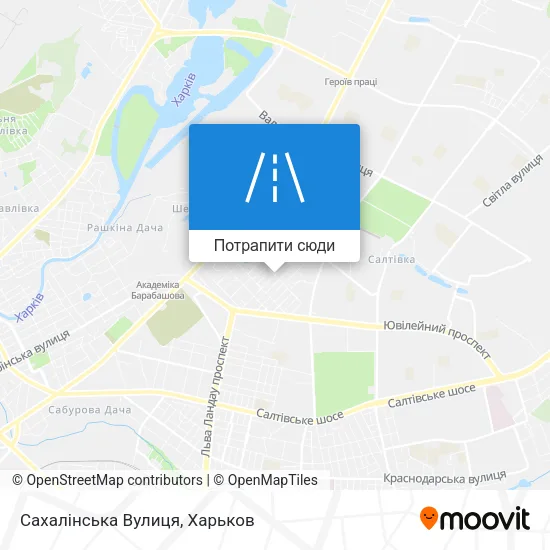 Карта Сахалінська Вулиця