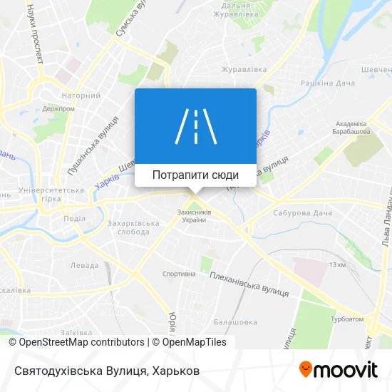 Карта Святодухівська Вулиця