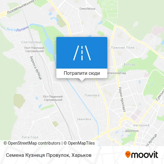 Карта Семена Кузнеця Провулок