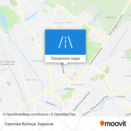 Карта Серпова Вулиця