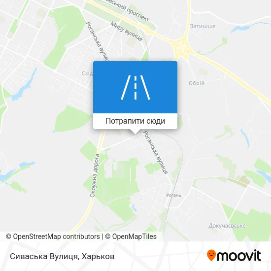 Карта Сиваська Вулиця