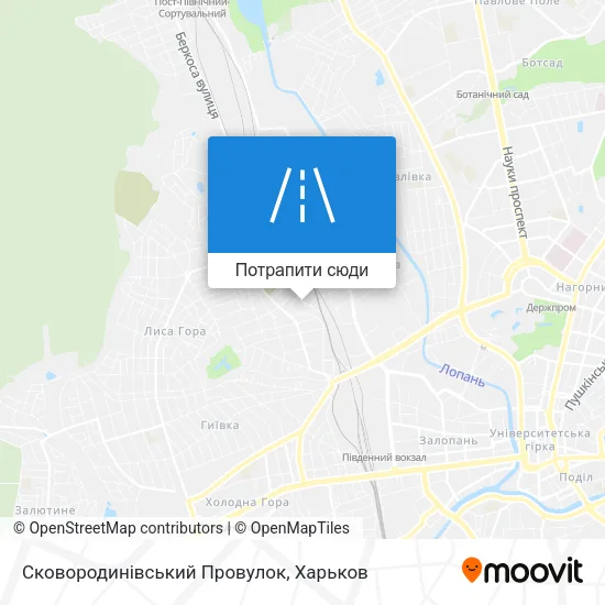 Карта Сковородинівський Провулок