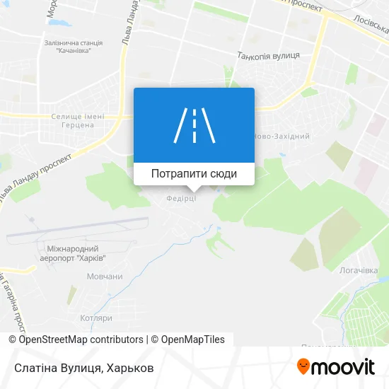 Карта Слатіна Вулиця