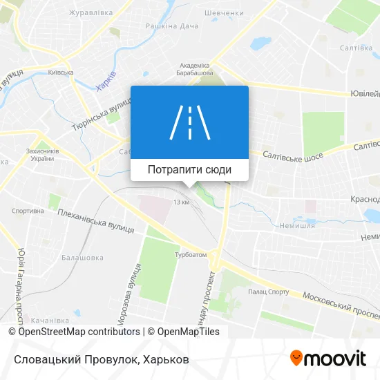 Карта Словацький Провулок