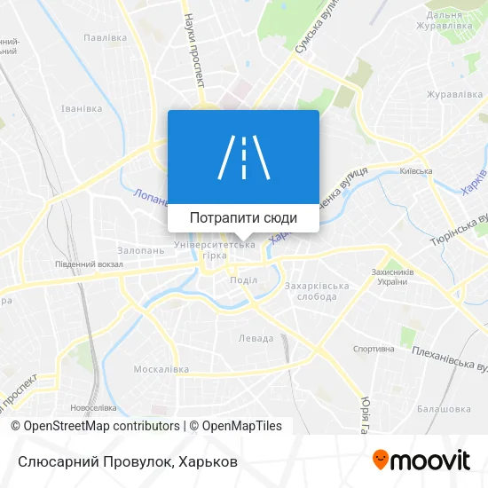 Карта Слюсарний Провулок