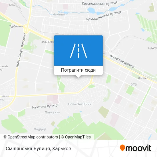 Карта Смілянська Вулиця